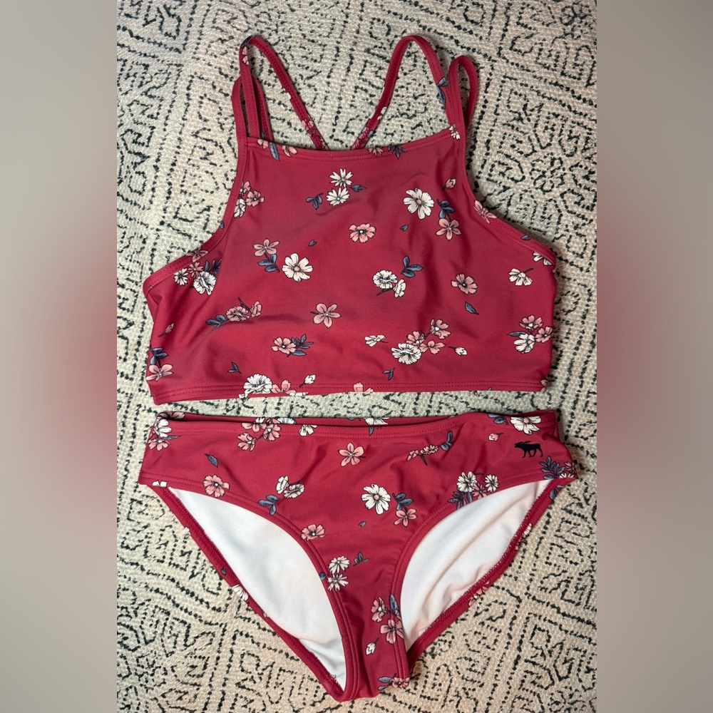 Abercrombie Kids Red Floral Bikini